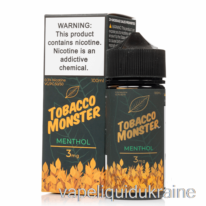 Vape Ukraine Menthol - Tobacco Monster - 100mL 18mg